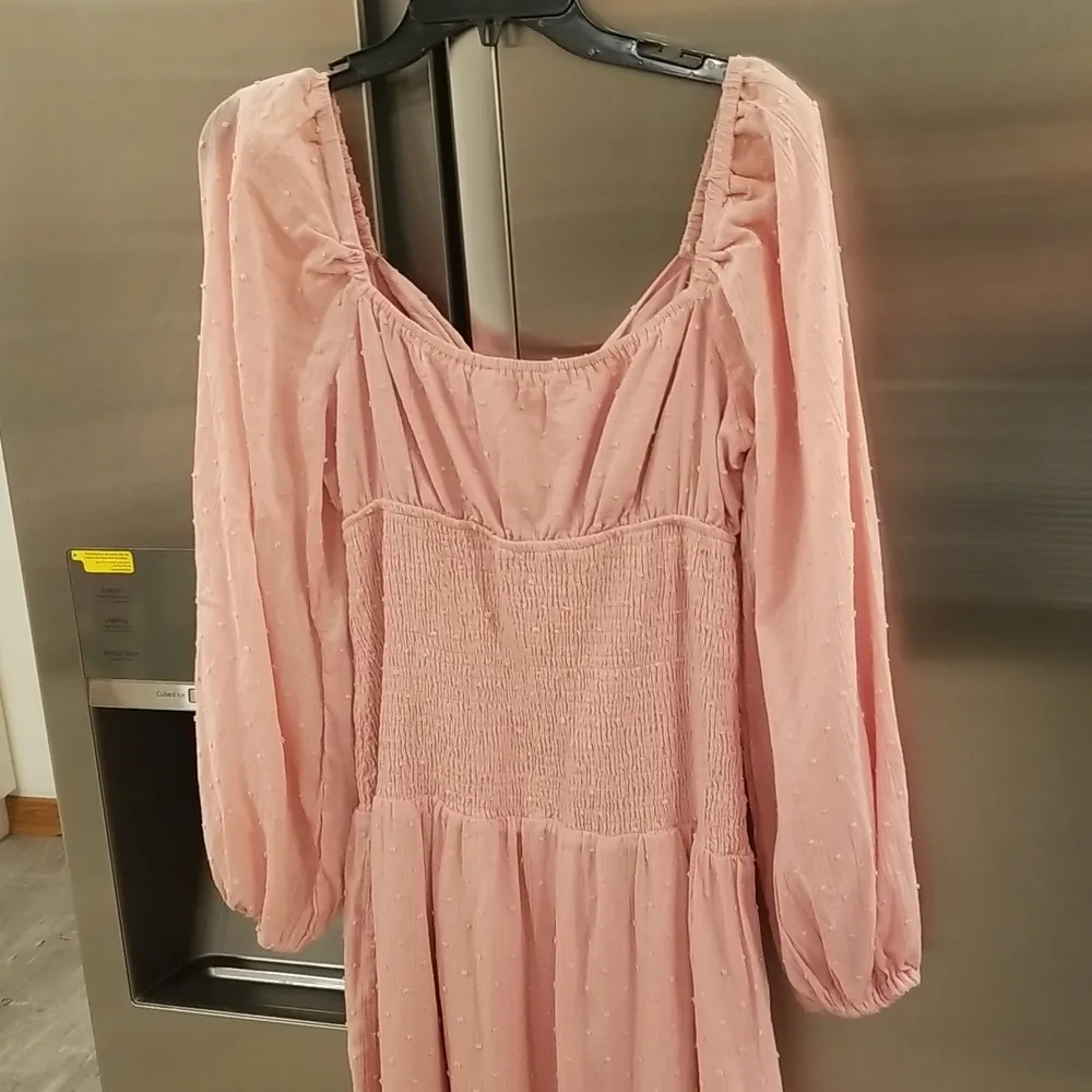 💕ASTR THE LABEL💕 Long Sleeve Twist Bust Dress ~ Soft Pink XL NWT - Image 9