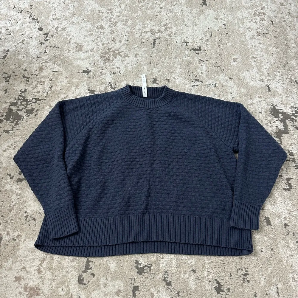 Lululemon Texture Play Crew Sweater Size XL/XXL - Cadet Blue - Image 3