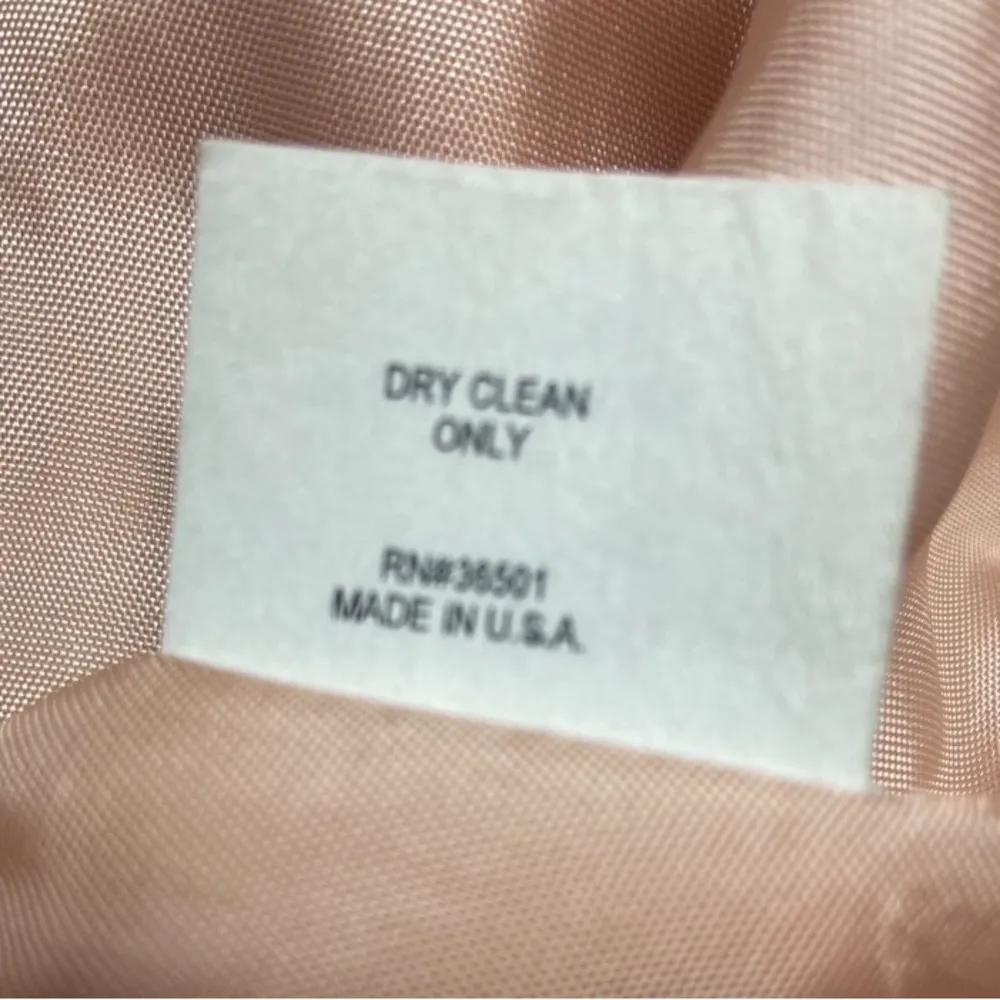 Mesmerize Jacket Blazer Size L Pink Green Orange Mandarin Color Satin Feel Size L - Image 3