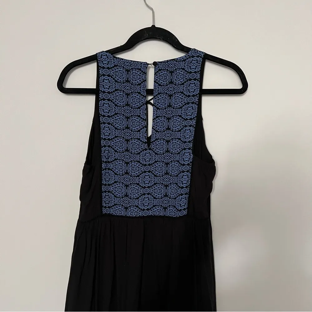 Artisan NY Black Blue Red Sleeveless Maxi Dress Size XS - Image 8