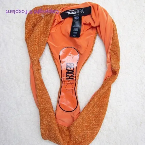 NEW Free People Beach Riot Vanessa shine‎ chili sparkle glitter bottoms, size S - Image 9