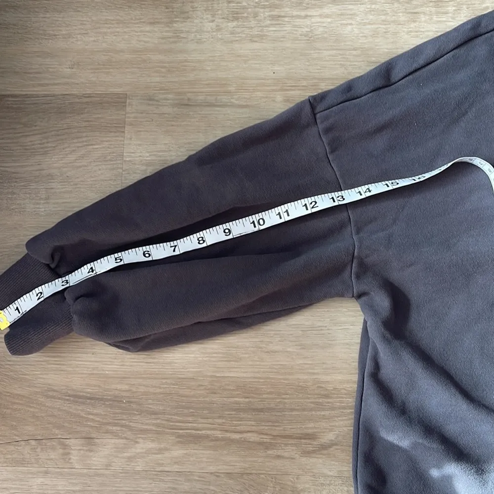 Nap Loungewear Women’s Drawstring High Neck Hem Cotton Sweatshirt sz M Gray Size M - Image 5