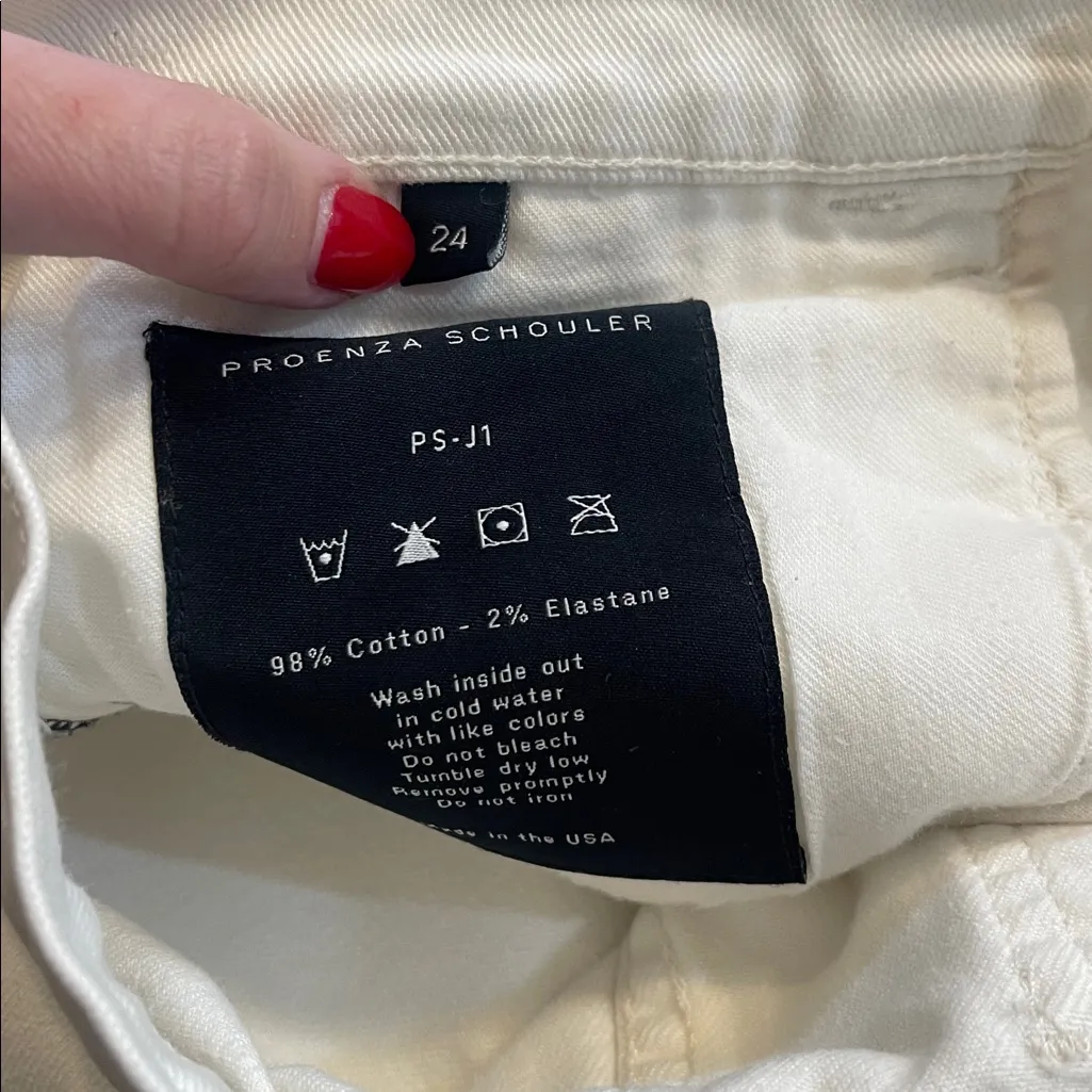 Proenza Schouler Ivory Color Skinny Jeans - Image 3