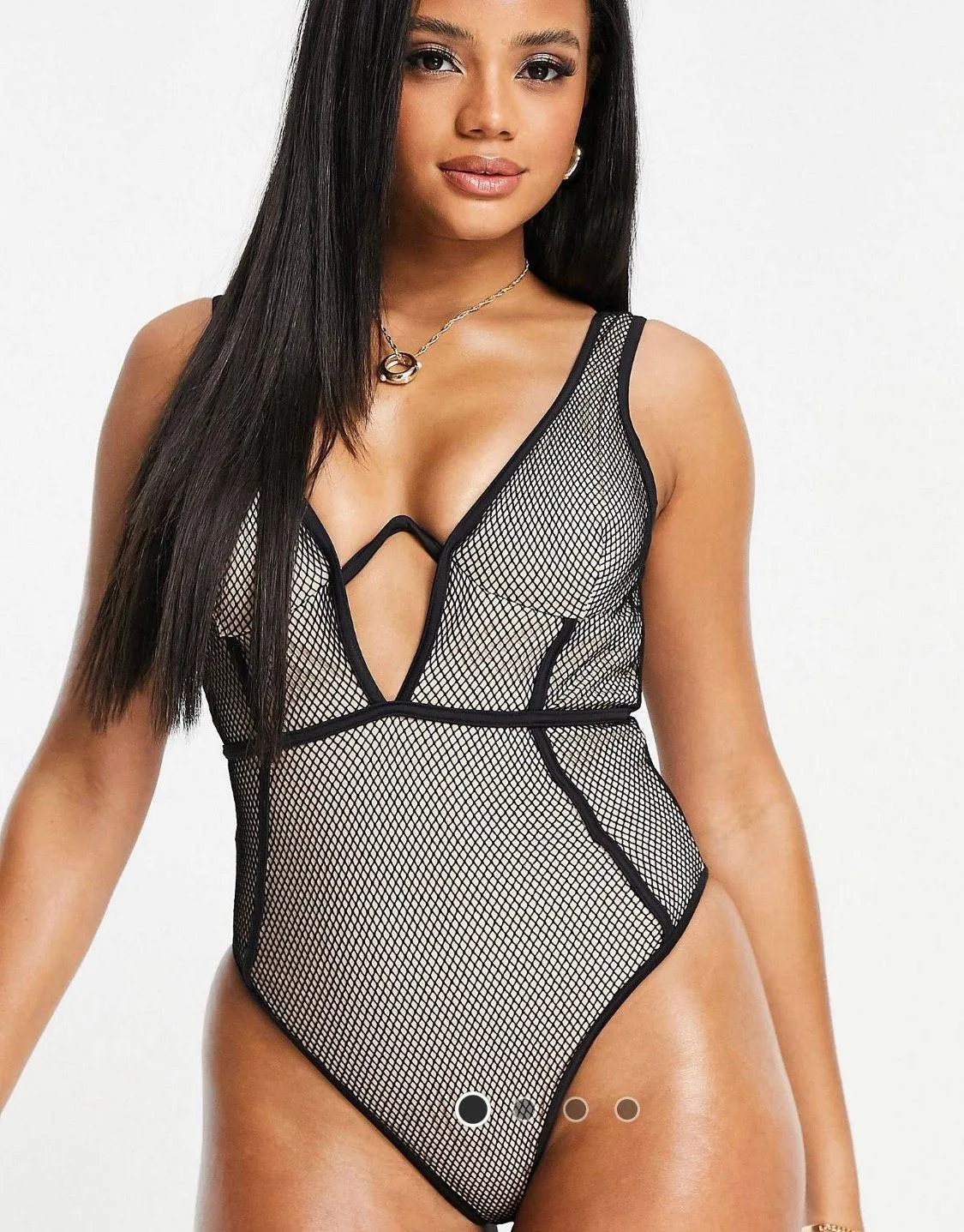 ASOS Fishnet Underwire One Piece Bathing Suit - Image 2