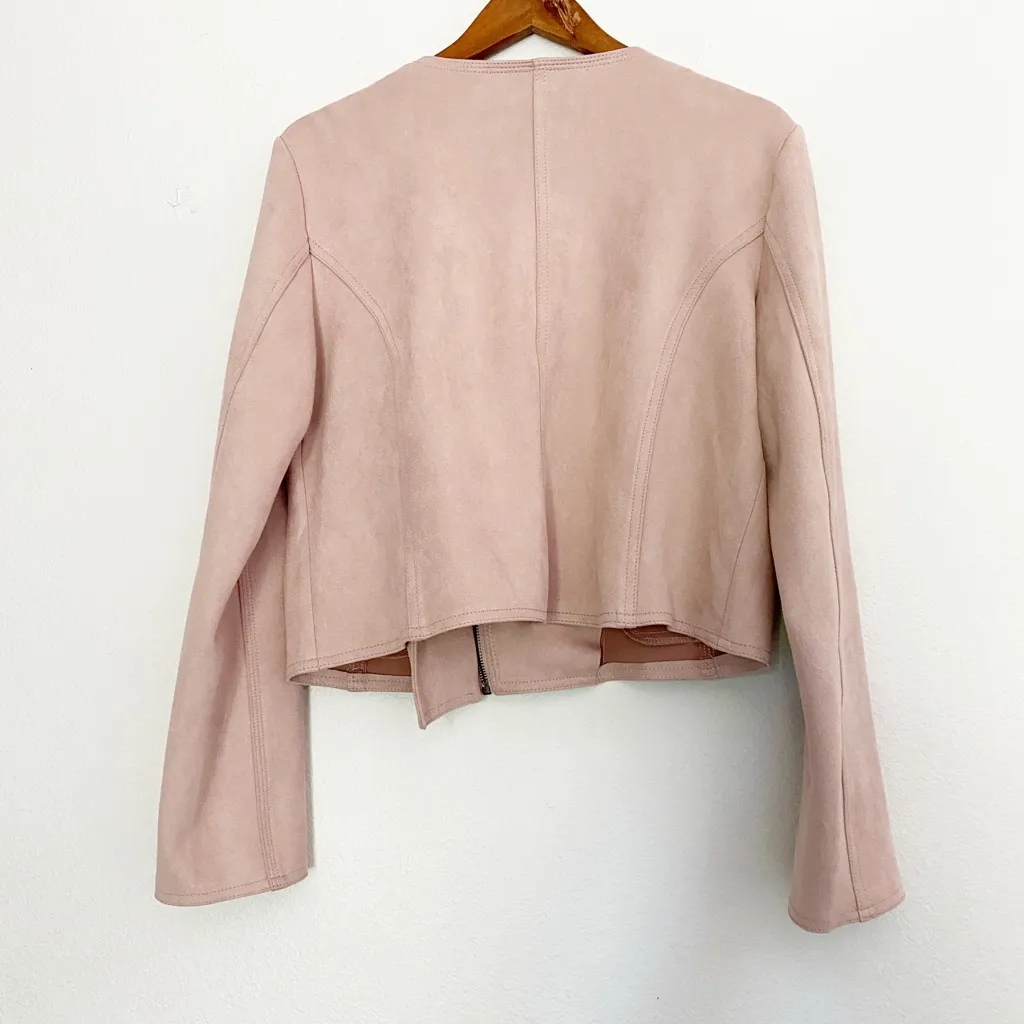 NWT Haute Monde Casual Faux Suede Moto Jacket - Image 3