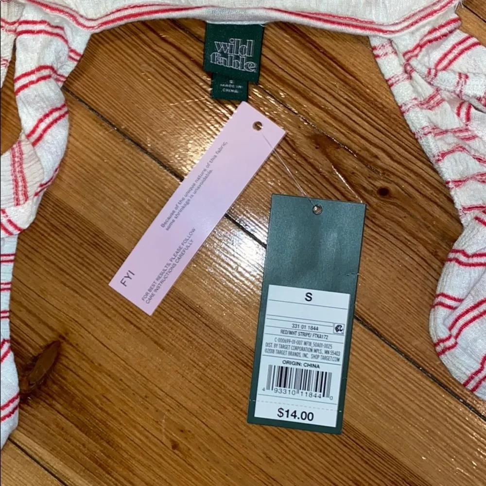 Wild Fable Red White Striped Crop Top NWT - Image 4