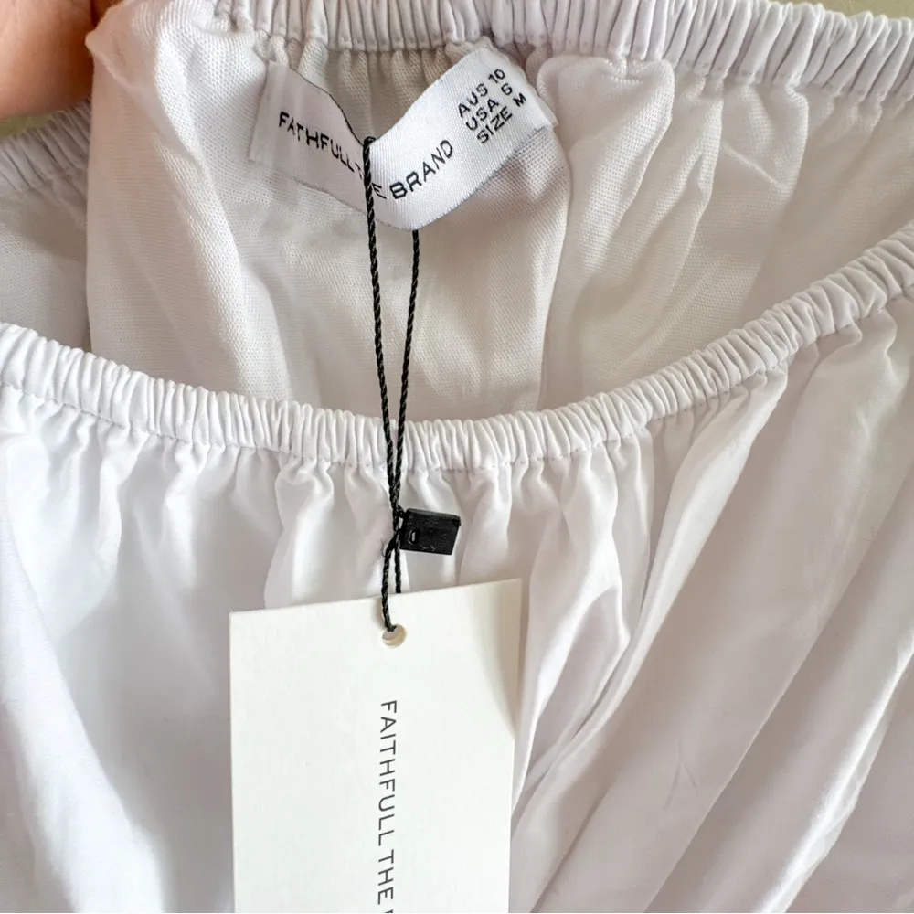 Faithfull the Brand New Gabrielli Mini Dress cut out White Size M/ US 6 - Image 4