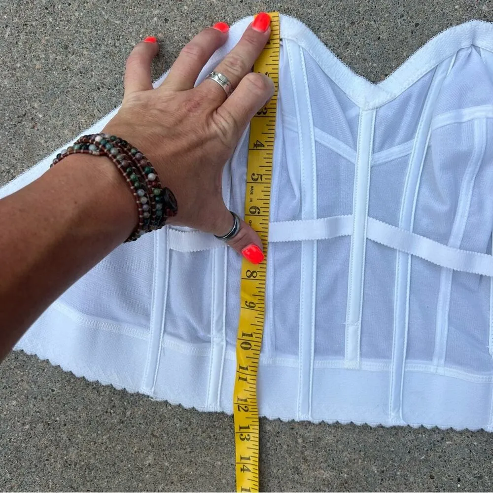 Vintage 60s 70s Wynette by Valmont White Ivory Bustier Size 40C Style 737 - Image 4