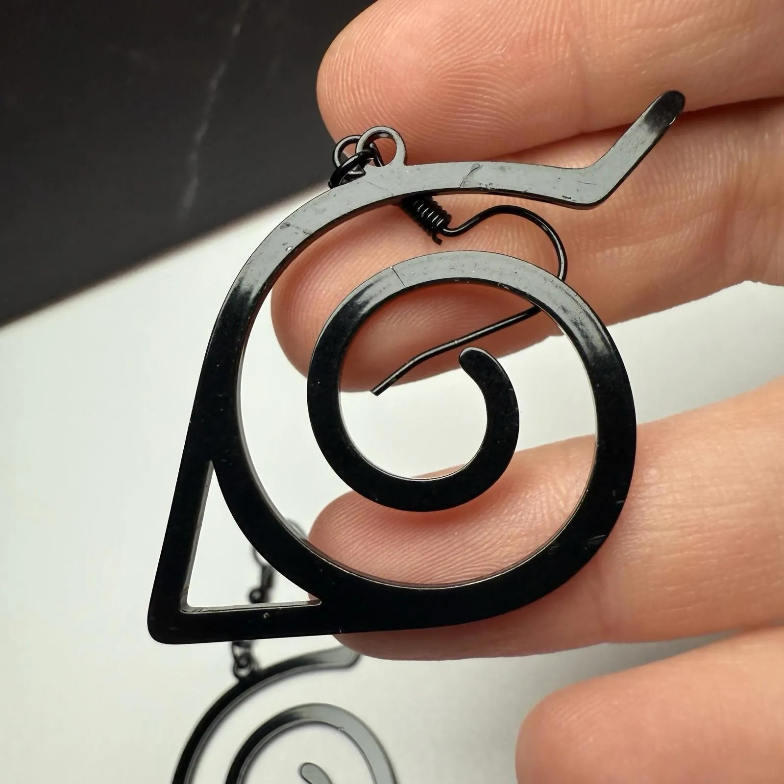 Naruto Hidden Leaf Village Logo Anime Dangle Pierced Earrings Lot Of 2 - Image 12