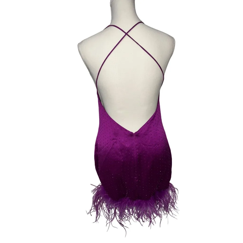 retrofete Susana Dress in Electric Orchid Small New Womens Crystals Mini Purple - Image 7