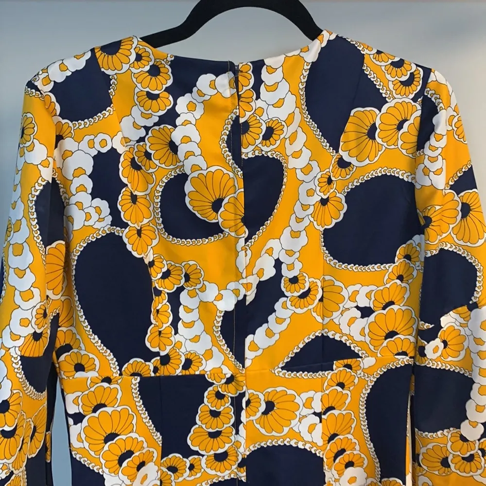 Vintage 60’s/70’s Floral Maxi Dress Blue Size M - Image 7