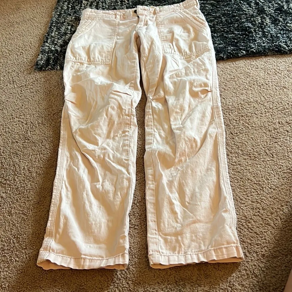 Anthro the wanderer pink blush linen pants 25 - Image 8