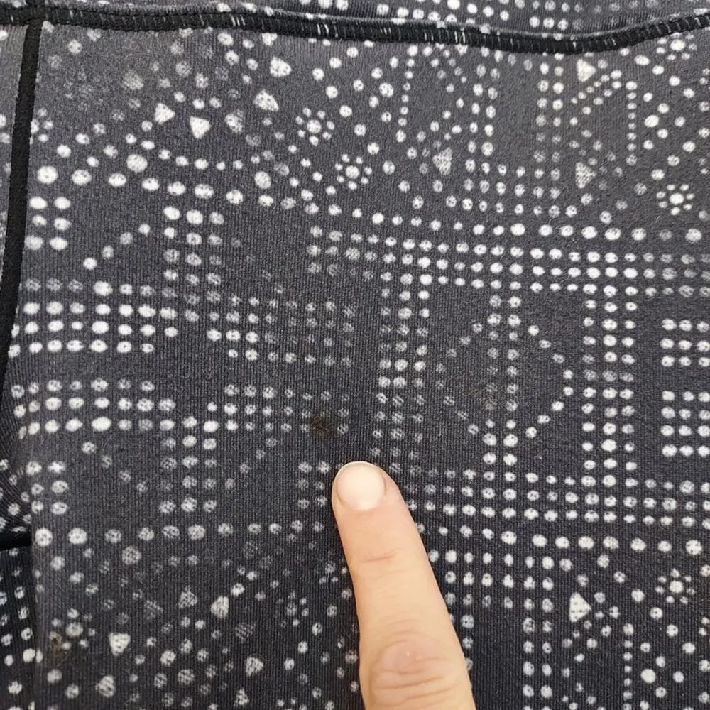 Prana Active Dotted Geometric Mid Rise Crop Capri Stretch Yoga Pants Leggings - Image 6