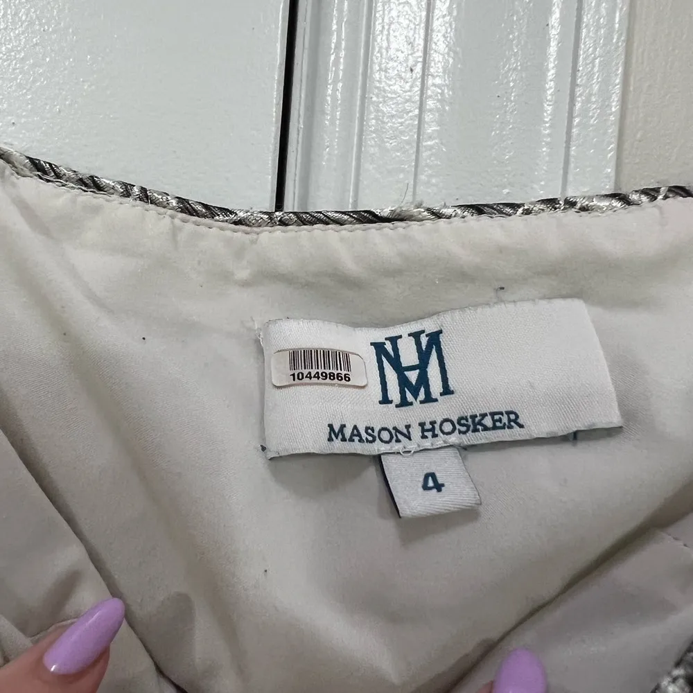 Mason Hosker Silver Ava Maria Cocktail Dress Size 4 US $600 - Image 6