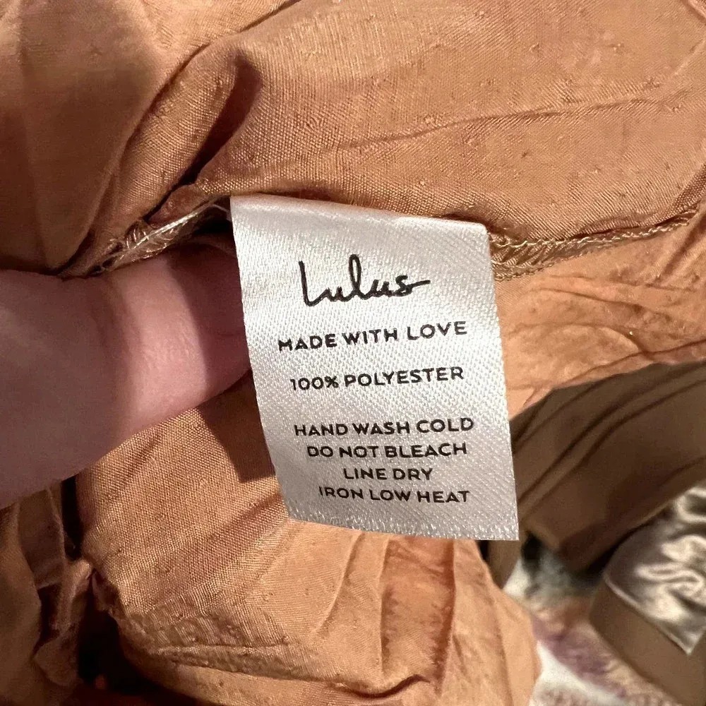 Lulus Present Moment Light Orange Bow‎ Front Tiered Maxi Dress Size Large - Image 10