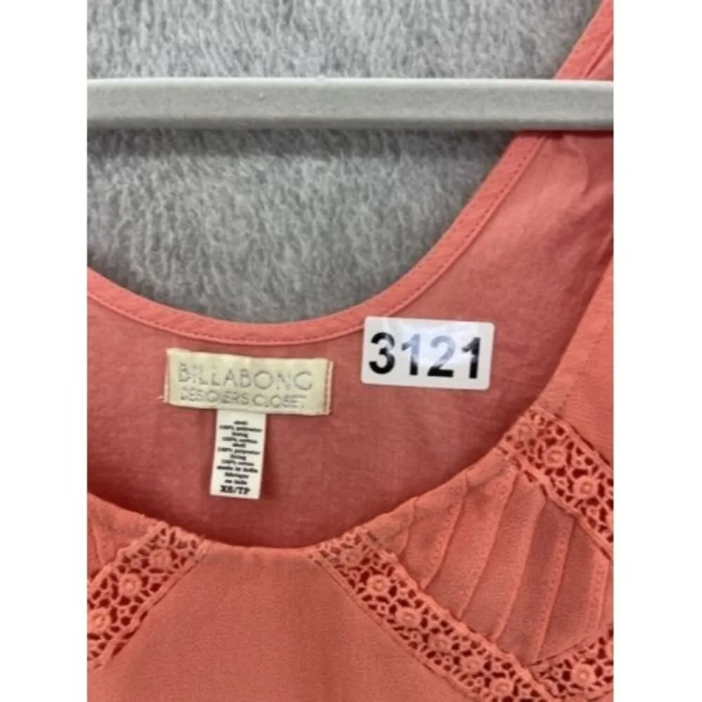 Billabong Designer's Closet Women's Dress Sleeveless Coral Size XS Trapeze - Image 8