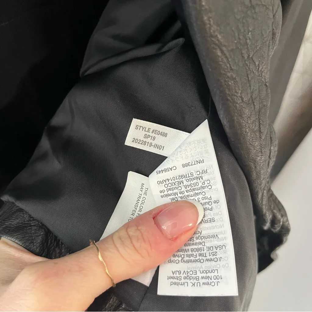 Madewell The Washed Leather Motorcycle Jacket Black - Image 13