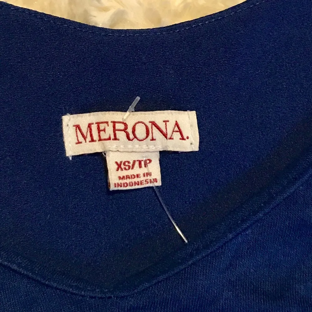 🌺 3/$20 SALE Merona Navy Blue sleeveless top XXS - Image 3