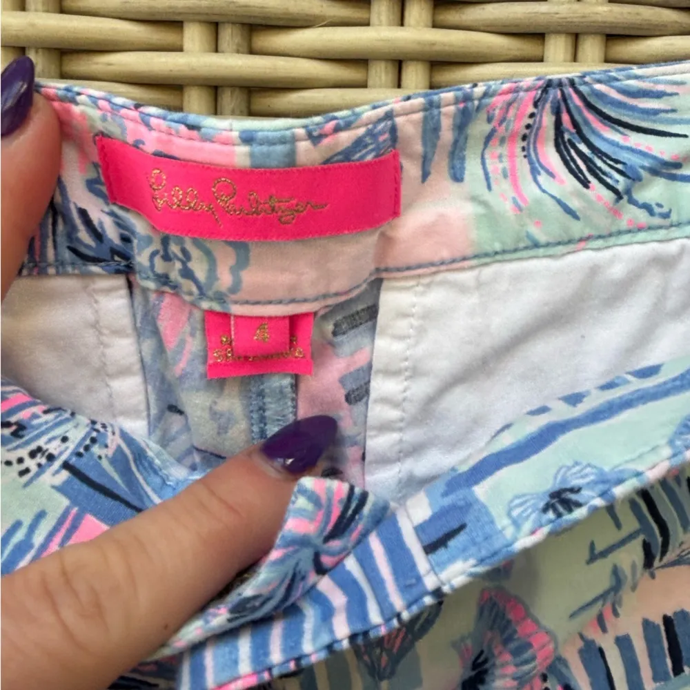 Lily Pulitzer Adie Ruffle Pocket Stretch Shorts 4 tropical beach‎ summer - Image 5