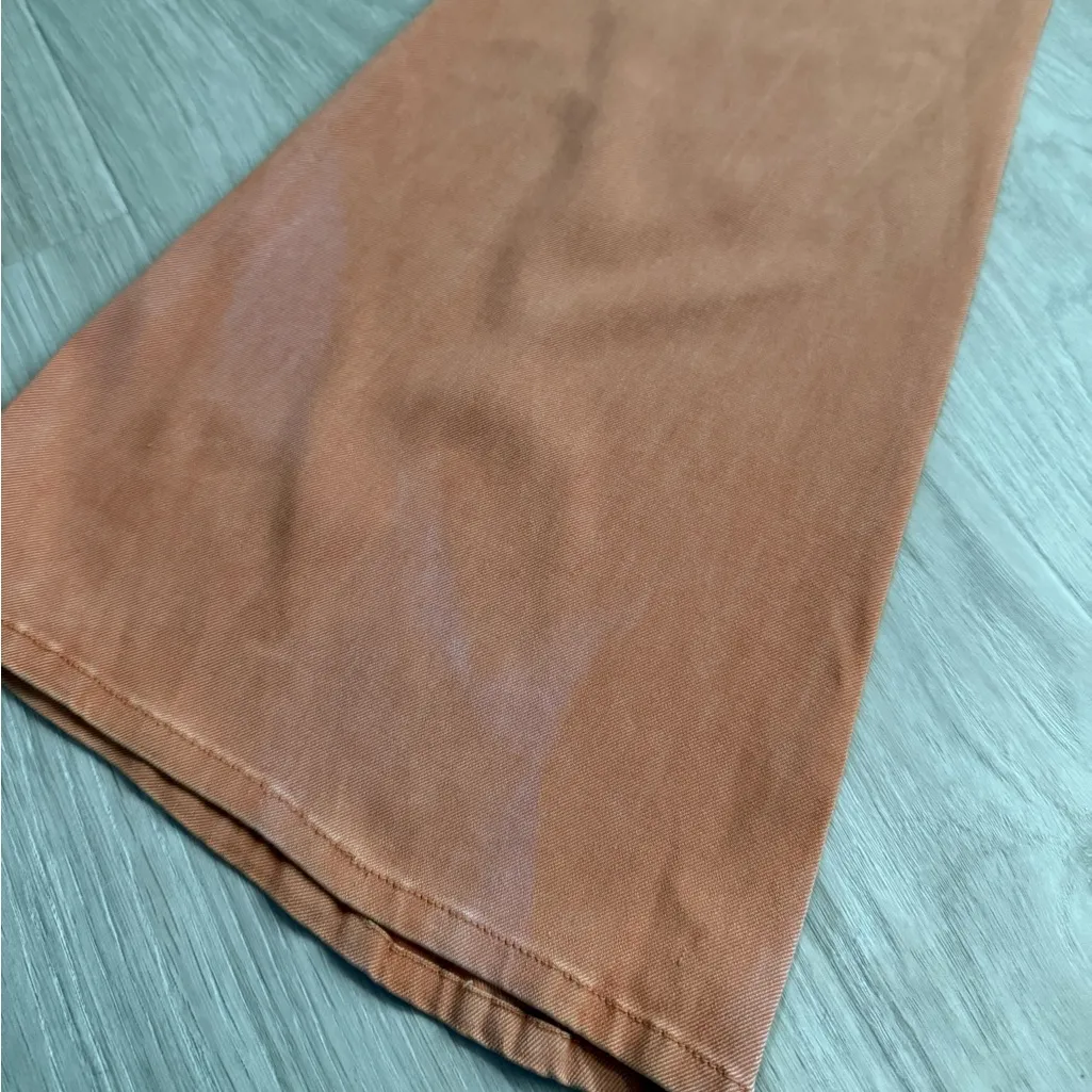 NWT Theyskens’ Theory Silk Flare Leg Bootcut Pants *FLAW | Peach Smoke | 26 Orange - Image 6