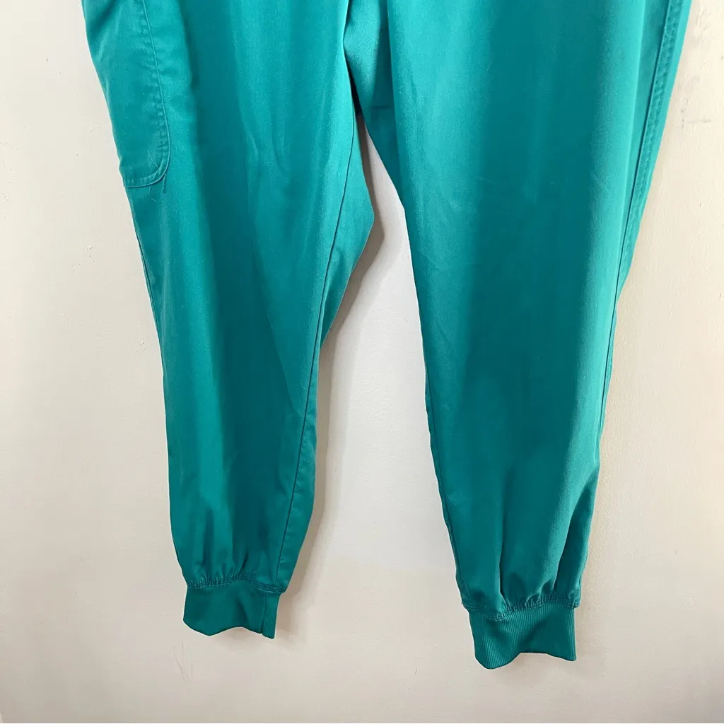 MED COUTURE Touch Hunter Green 2X Top XL Jogger Bottom Scrubs 2 - Image 9