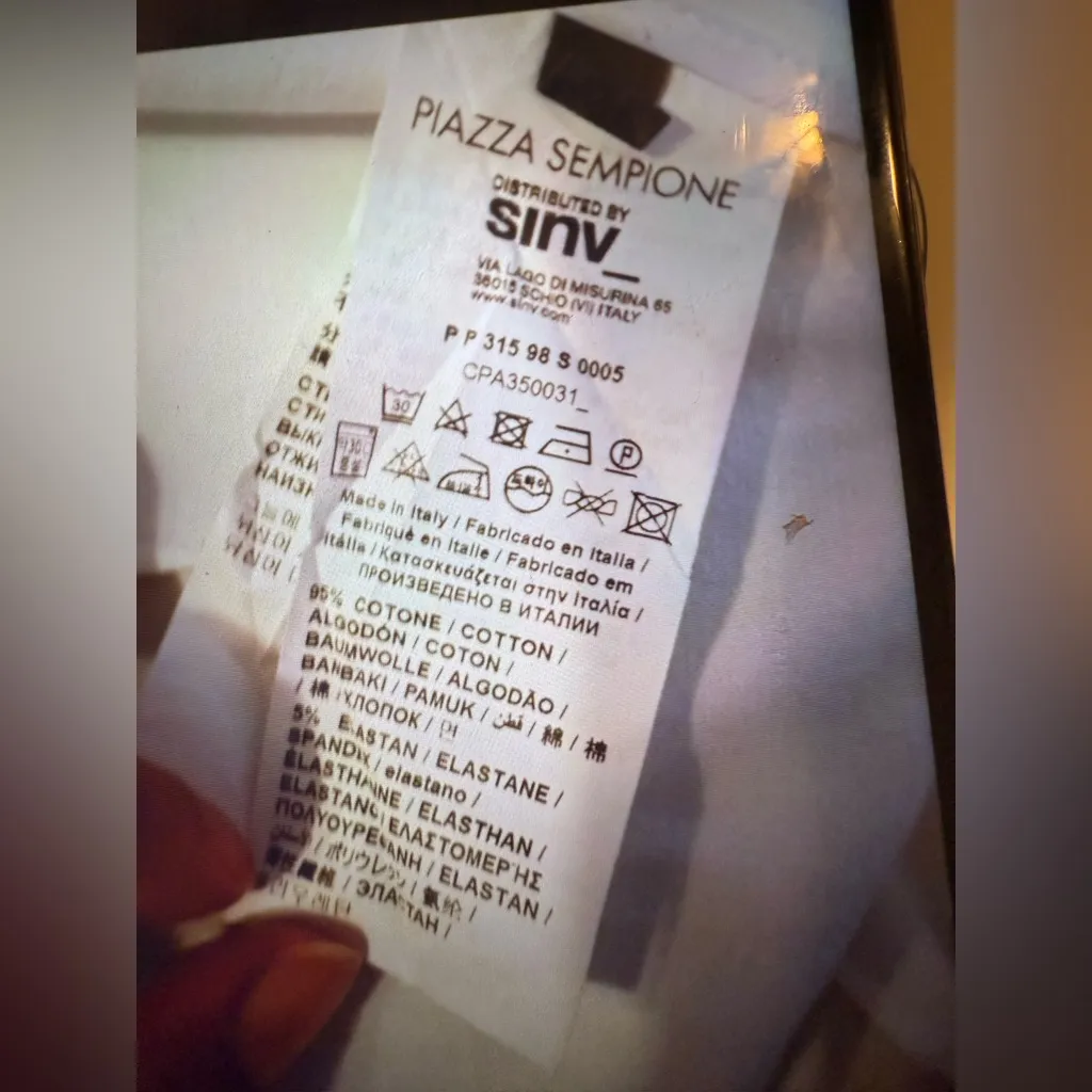 Piazza Sempione Audrey White Cotton Cropped Tapered Pants - CPA 350031 size 46 - Image 13