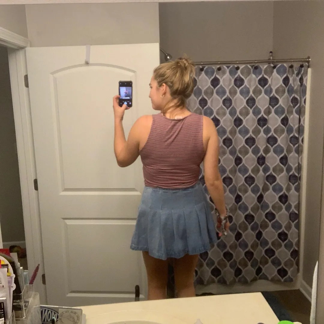 Pink Striped Crop Top - Image 2