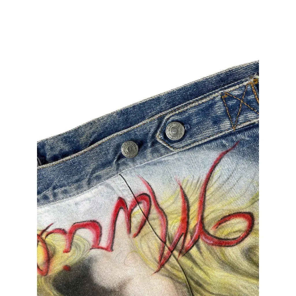 Gap  vintage denim Blue womans Jean denim Jacket Marylin graphic size M SKU 8751 - Image 13
