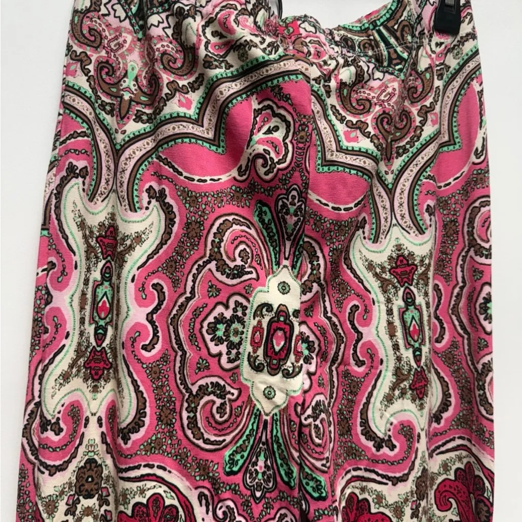 Free People Paisley Design Pull On Stretch Pants. Size Medium - Image 5