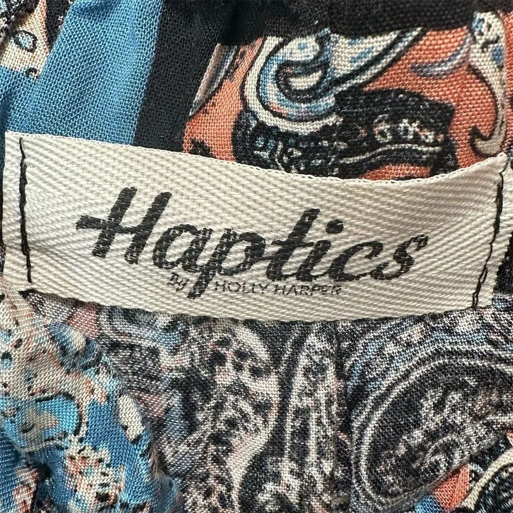 NWOT‎ Haptics by Holly Harp Boutique Women's Paisley Floral Romper Small Blue - Image 3