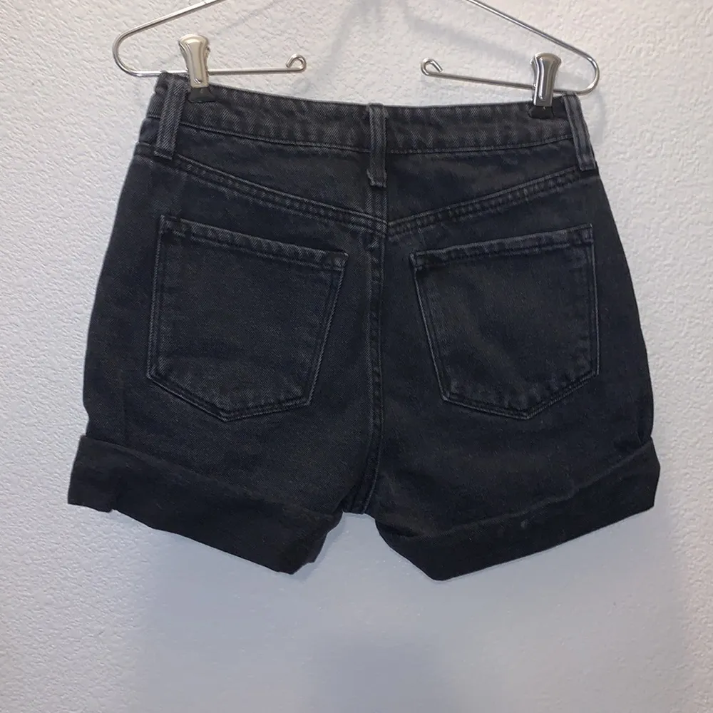 Simply Society blue & black denim color switch jean shorts - Image 5