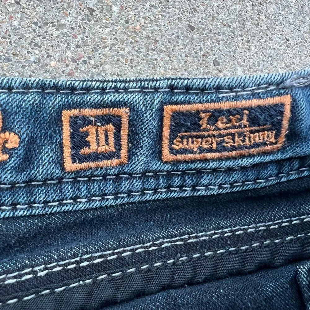 Rock Revival Lexi Super Skinny Jeans Dark Indigo Size 30 - Image 6