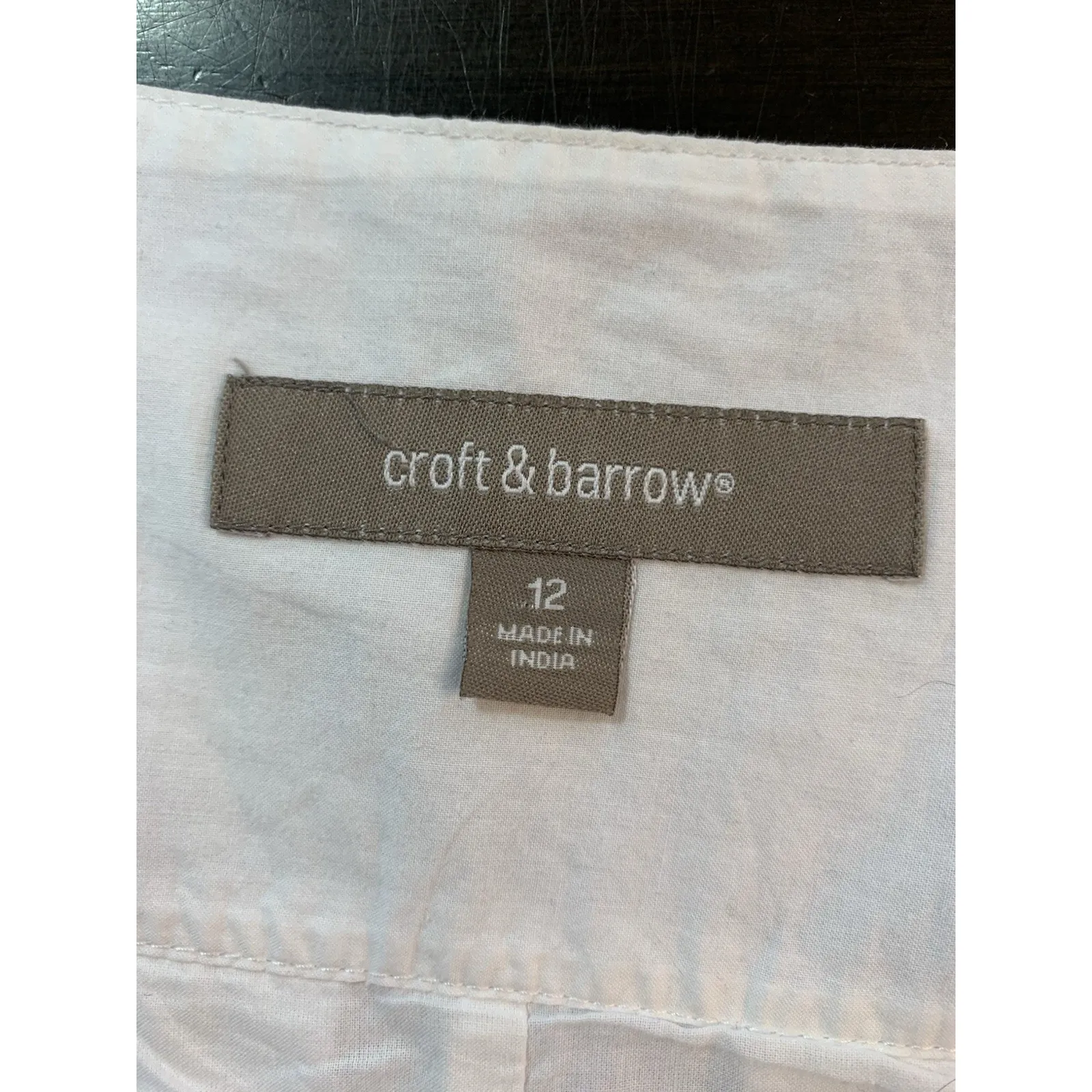 Croft & Barrow Embroidered‎ Maxi Skirt Sz 12 White Black Clean Girl Cottagecore - Image 5