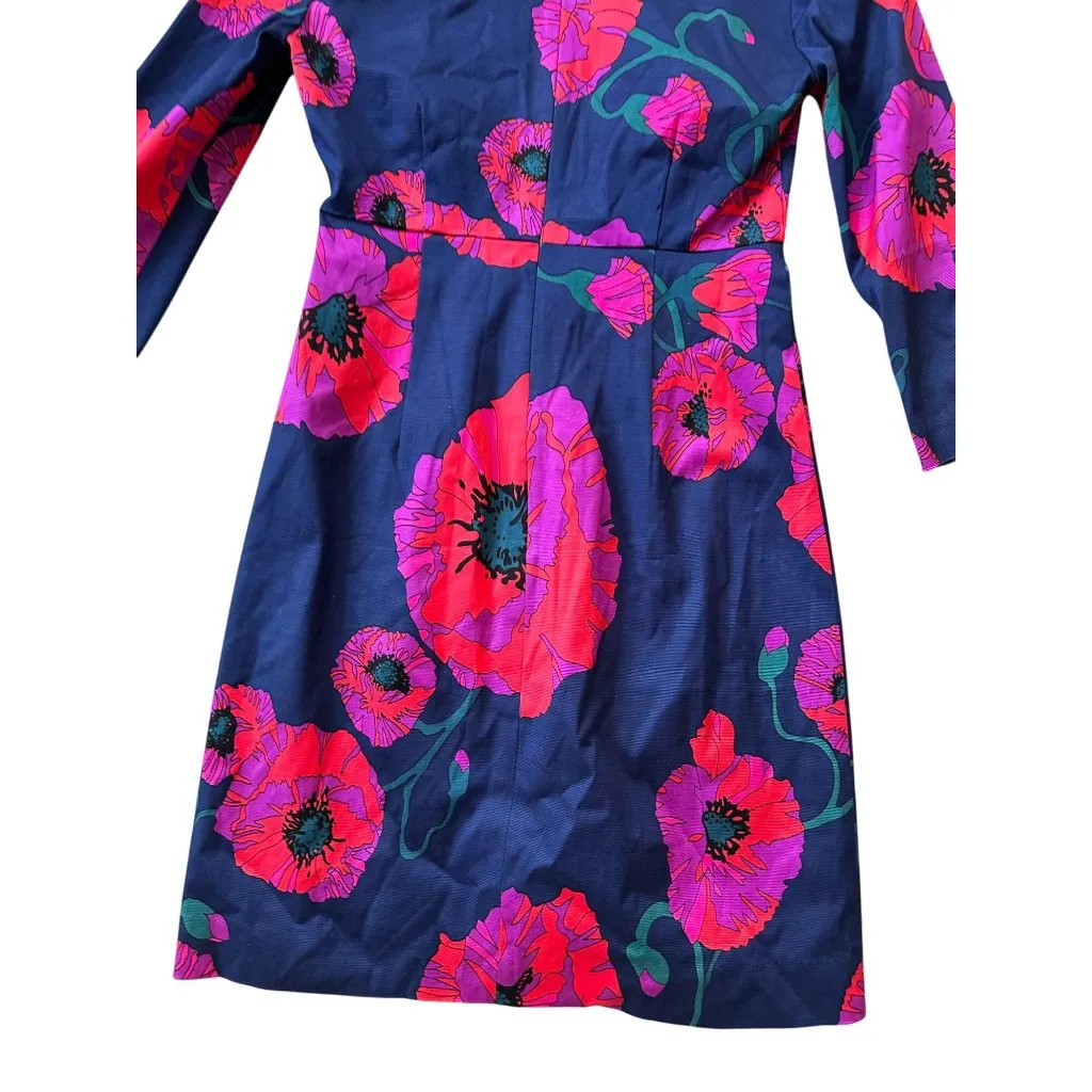 TRINA TURK Womens Poppy Floral Silk Blend Dress Size 2 - Image 3