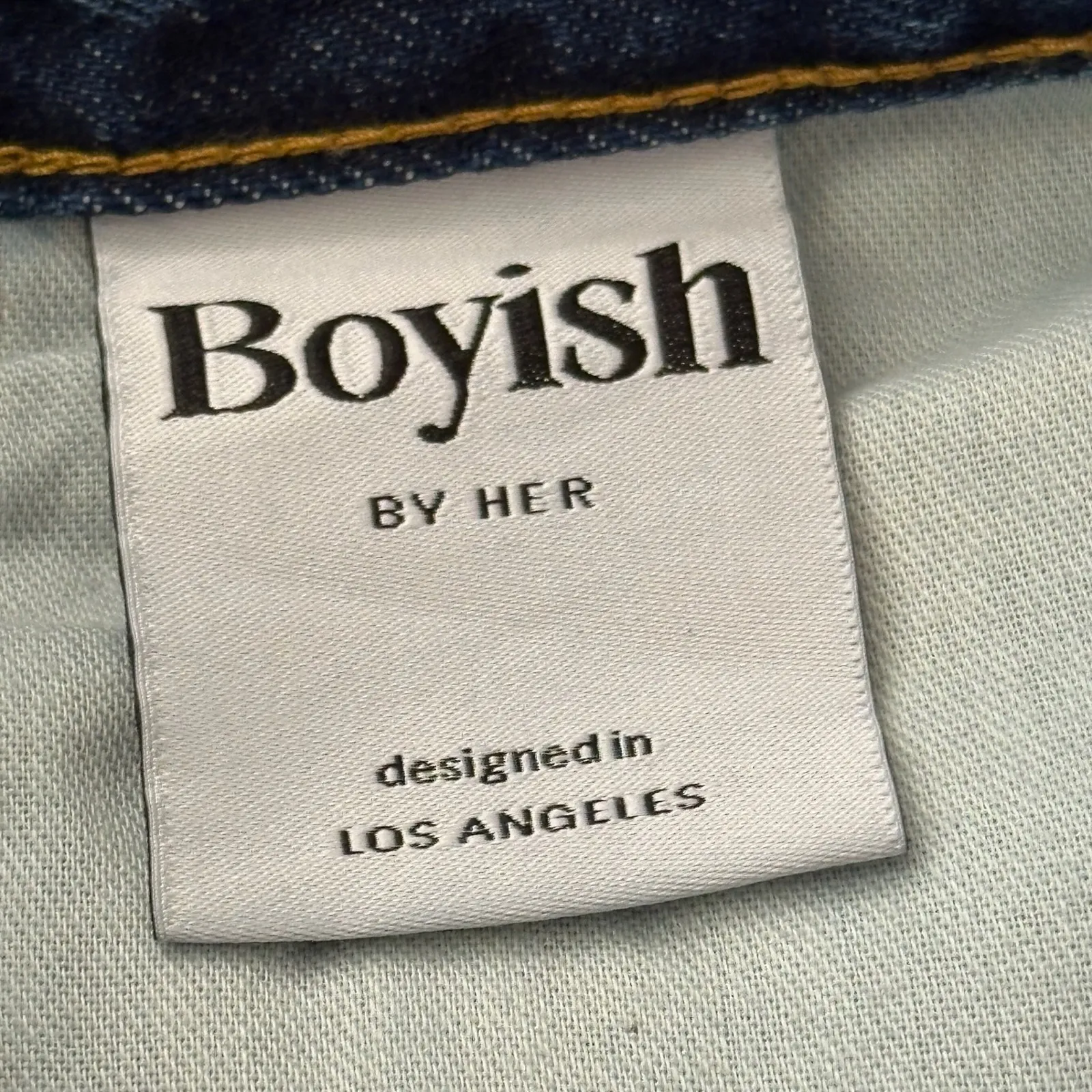 Boyish Avery High Rise Straight Leg Jeans Rear Window Wash Tie Ankle Womens 25 - Image 13