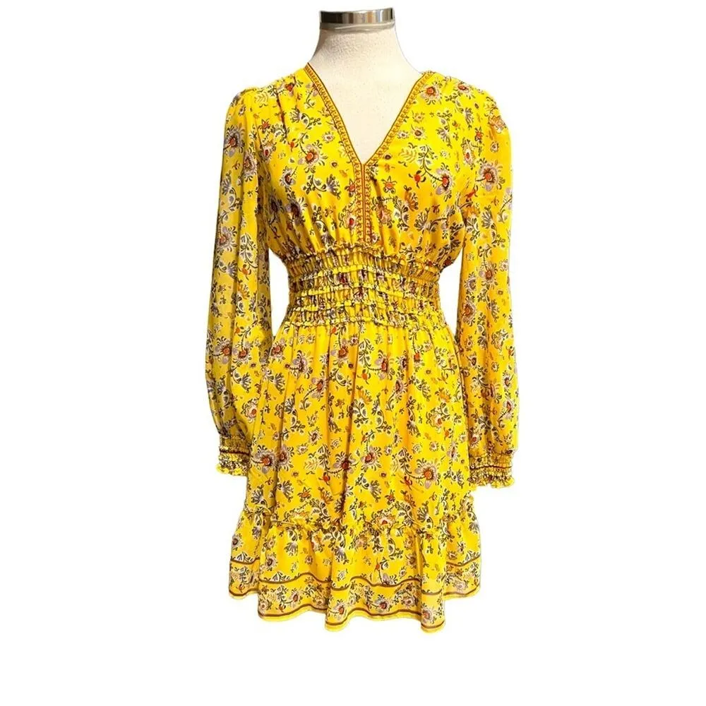 Max Studio Yellow Floral Dress Size S NWOT - Image 3