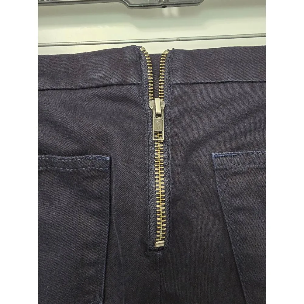 J.Crew Women's Dannie Skinny Flat Front Pants Navy Blue Size 0 Stretchy 4 Pocket - Image 4