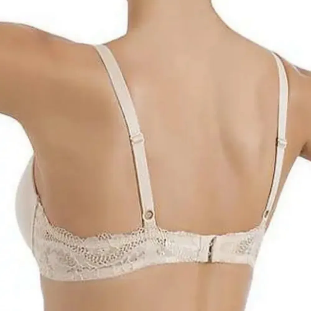 Wacoal Bra Beige Inspiration Seamless Contour Plunge T-Shirt Sz 36G GUC #853187 - Image 2