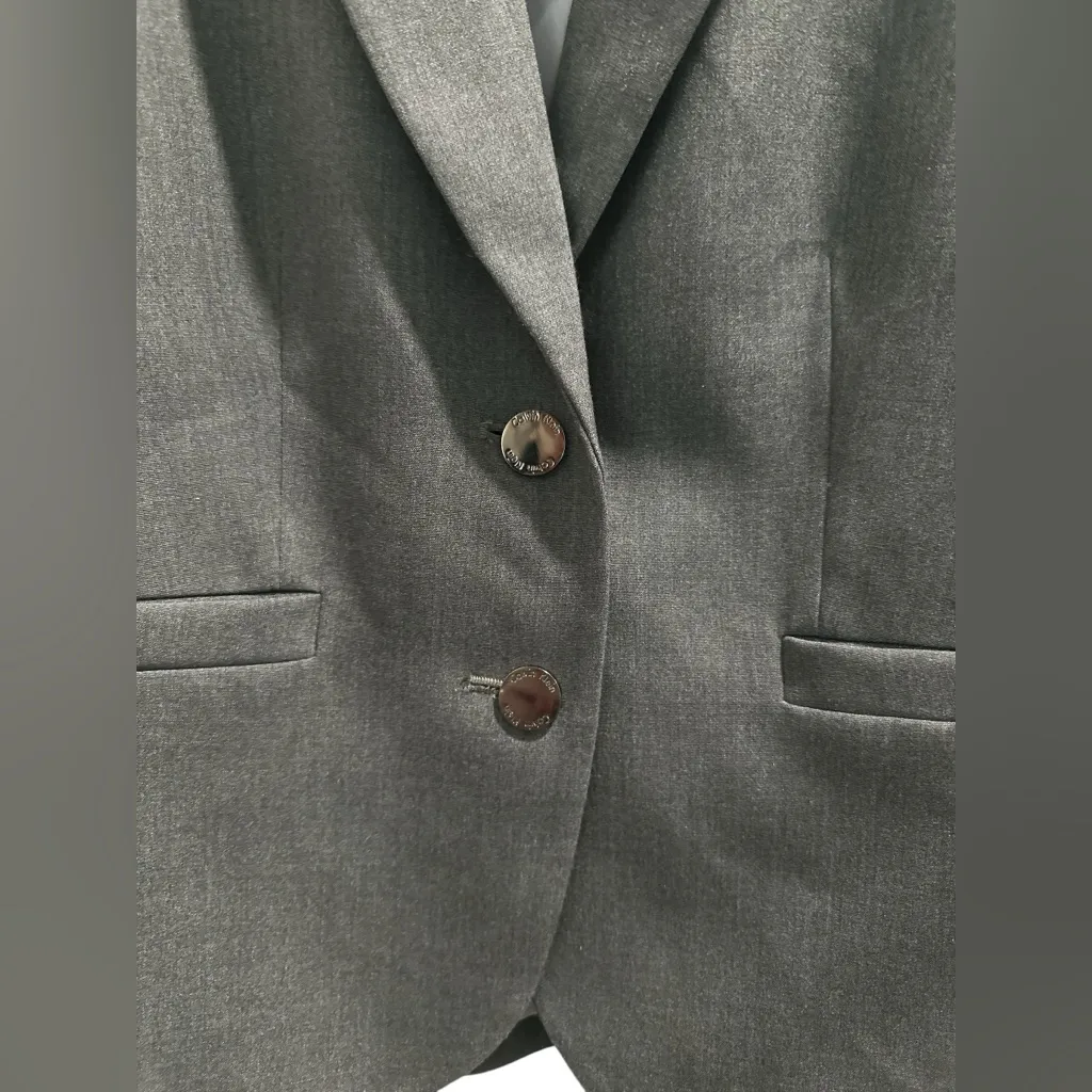 Calvin Klein‎ Women's Gray Blazer - Size 4 - Image 4