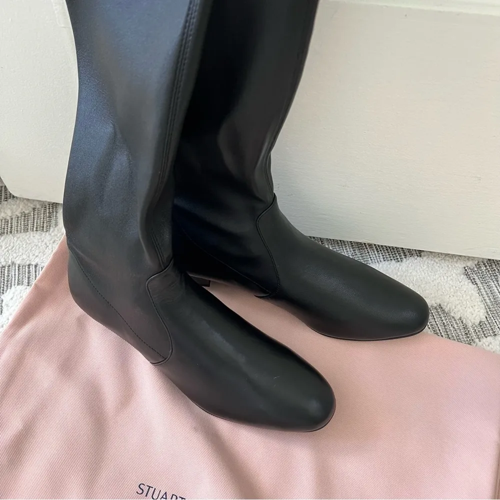 Stuart Weitzman Genna Over-the-Knee Boot in Black Leather Size 7 NWT - Image 6