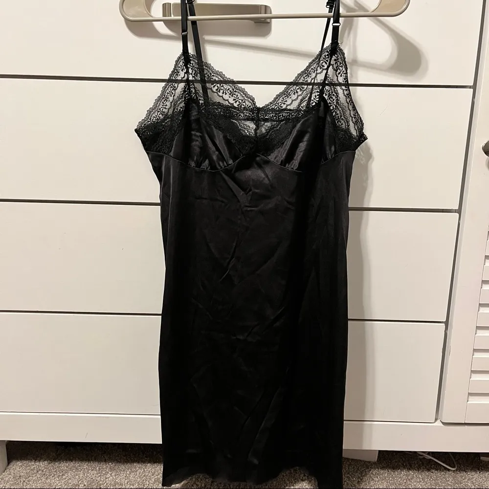 Blair Black Lace Slip Dress - Image 2