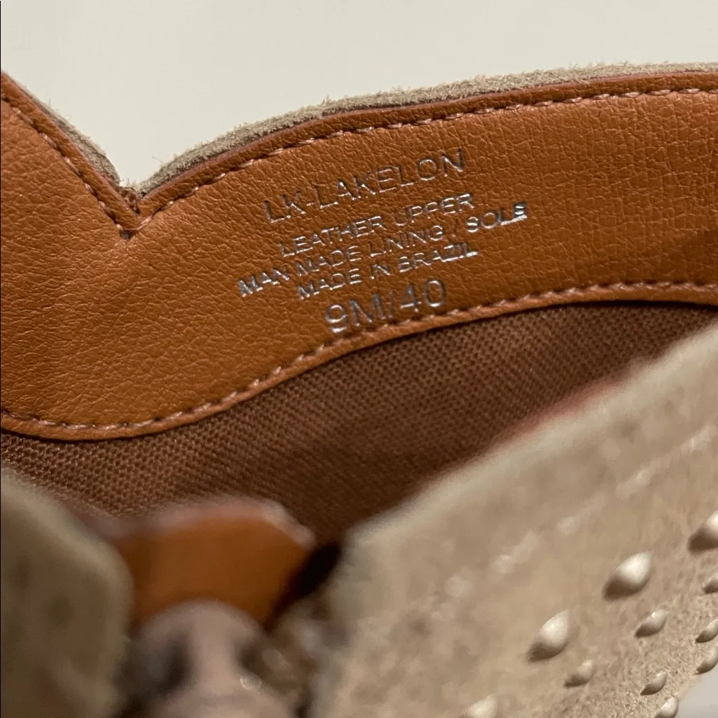 LUCKY BRAND Womens Beige Western Lakelon Almond Leather Booties Size 9 - Image 10