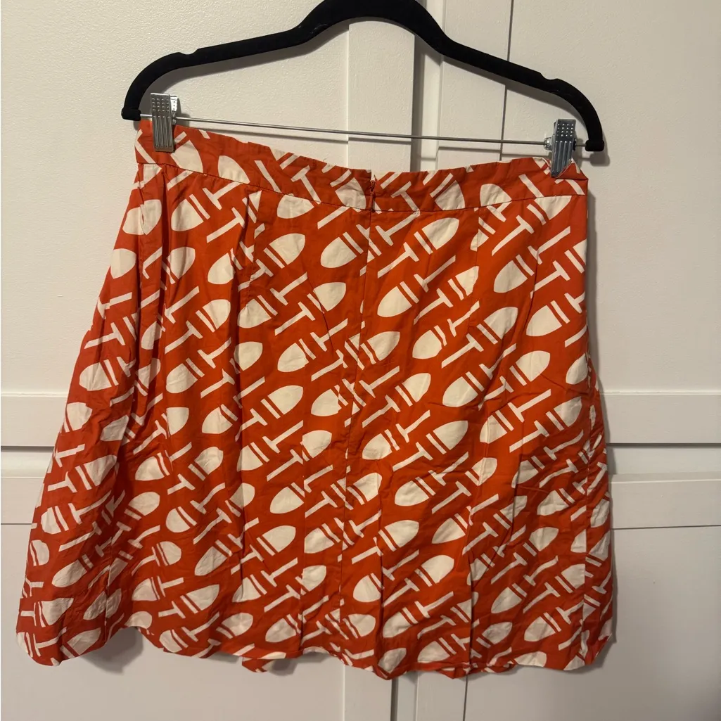 L.L. bean orange and white skirt Size 12 - Image 4