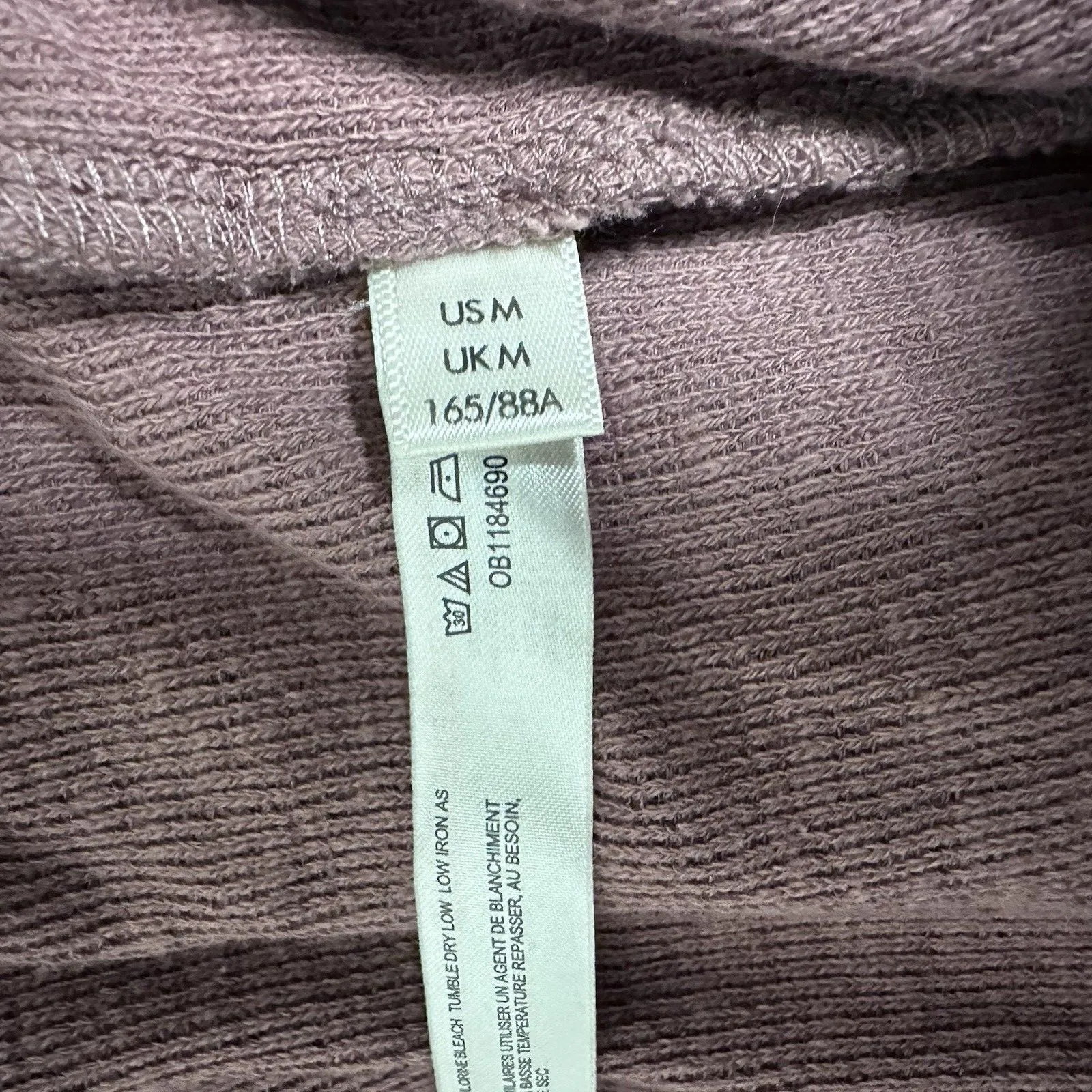 FP beach Bicoastal Long Open Cardigan Sweater In Mauve Size M Logenlook Purple Size M - Image 4