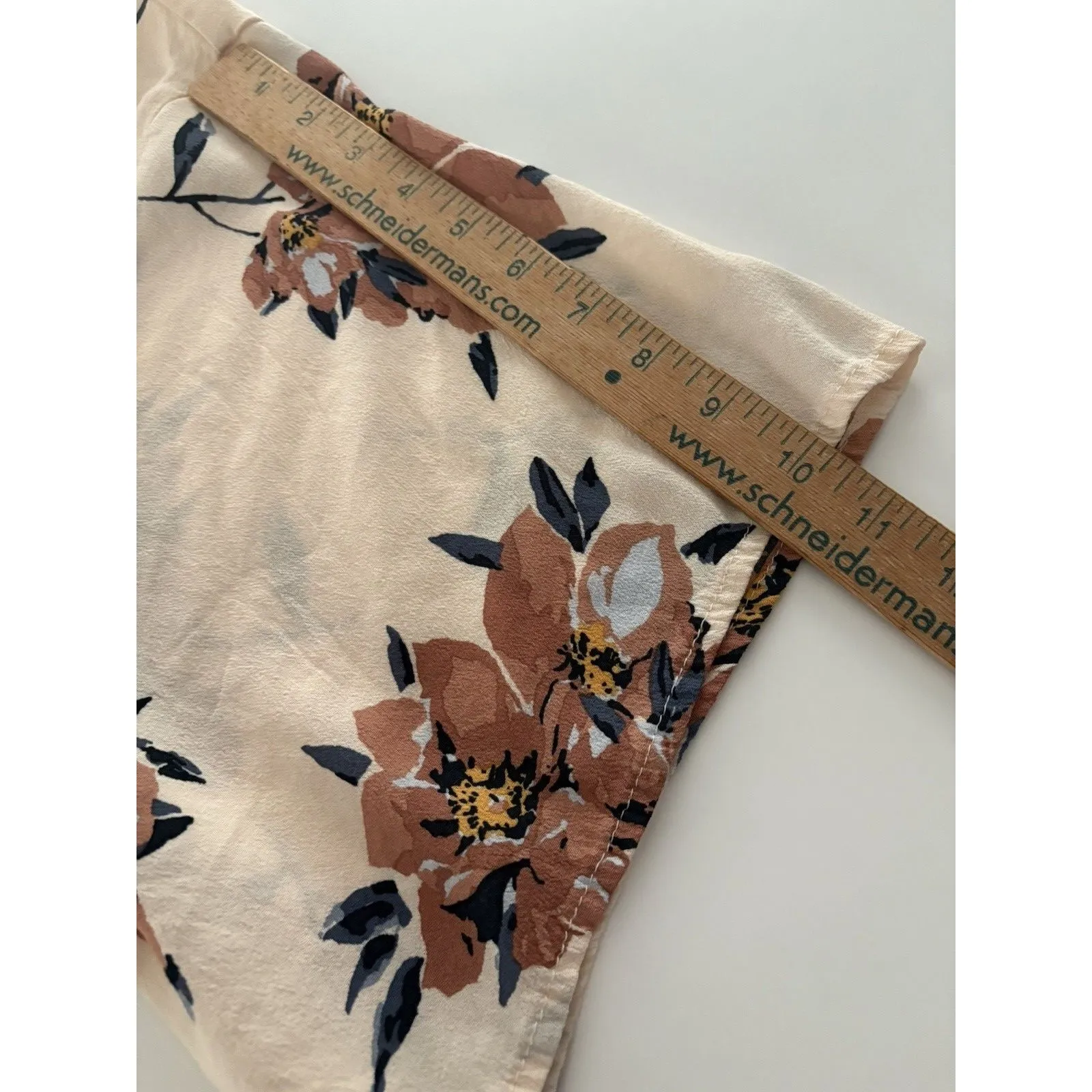 Saltwater Luxe Top Womens OS Ivory Floral Open Front Boho Festival Forest Kimono - Image 13