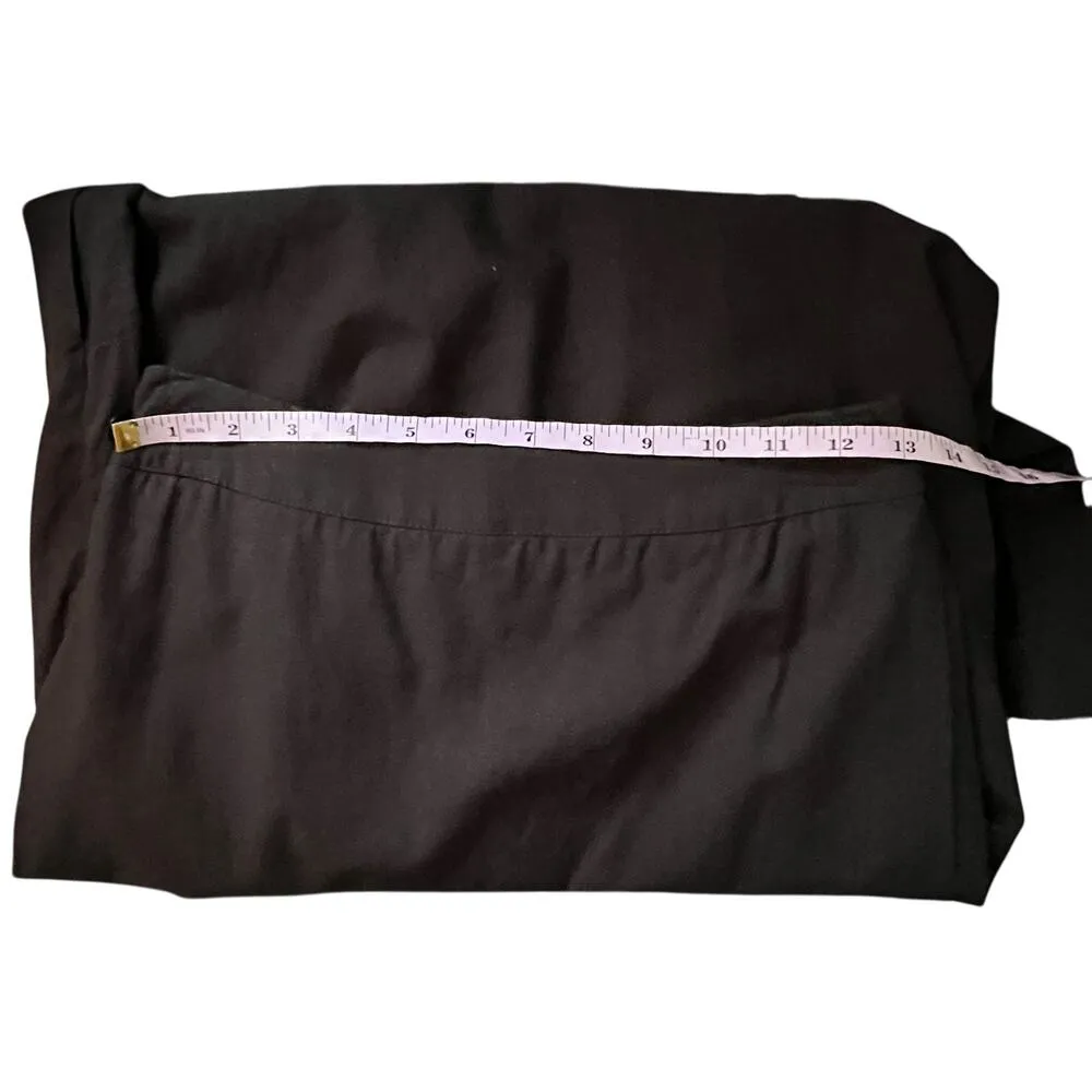 Womens Pencil Skirt Small High Waist Midi Linen Blend Office Siren Professional Black - Image 11