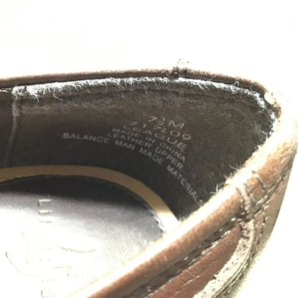 LifeStride Womens Brown Slip On Leather Round Toe Block Heeled Shoes‎ Size 7.5M - Image 8