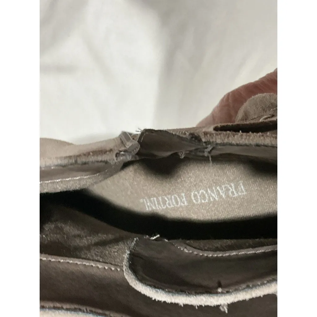 Woman’s Franco Fortini Lyza Tan Suede Side Zip Block Heel Bootie 9.5 Fringe - Image 7