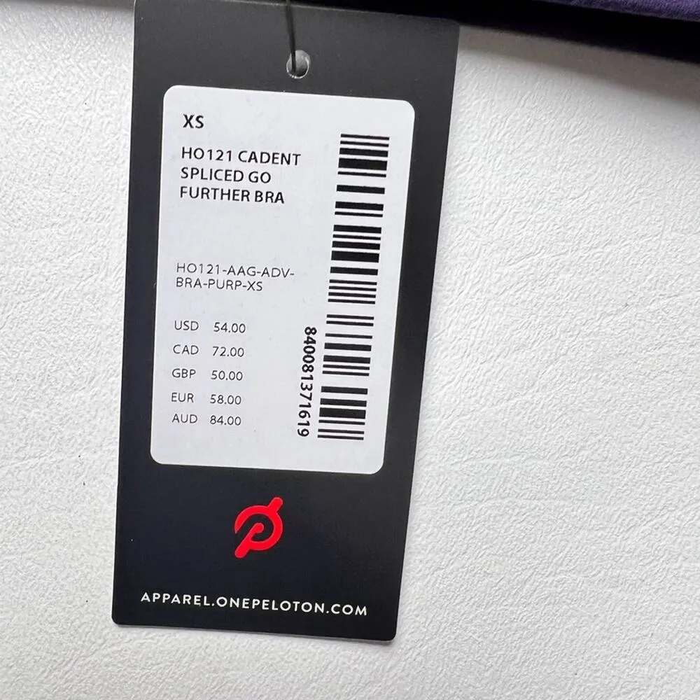 Peloton Women’s Cycling Cadent Go Further Athletic Racerback Sports Bra Sz XS - Image 9