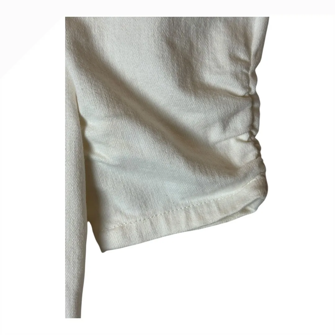 Alice+Olivia Dress Women‎ 0 White Vintage Sugar Denim Mimi Puff Sleeve Mini - Image 5